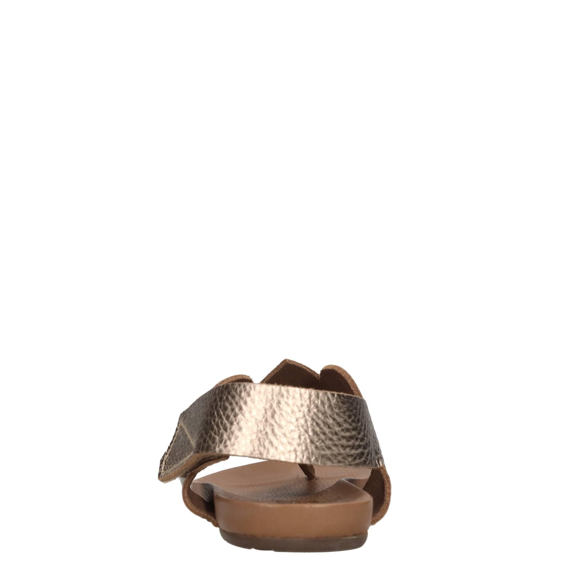 Sandali flat in pelle 