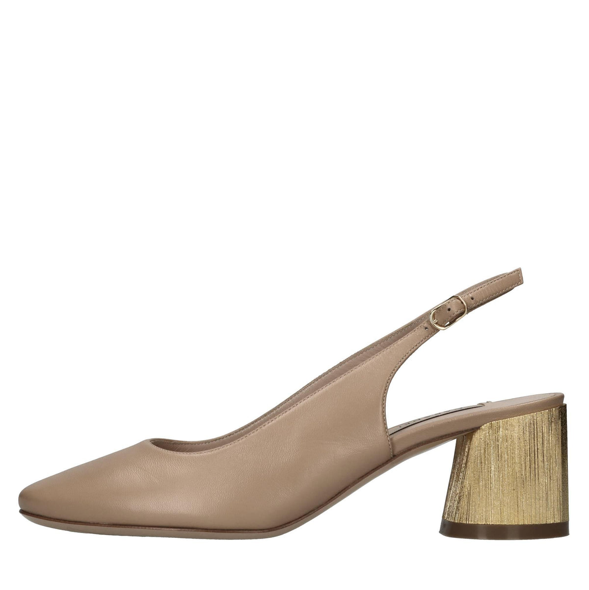 Décolleté slingback in pelle 