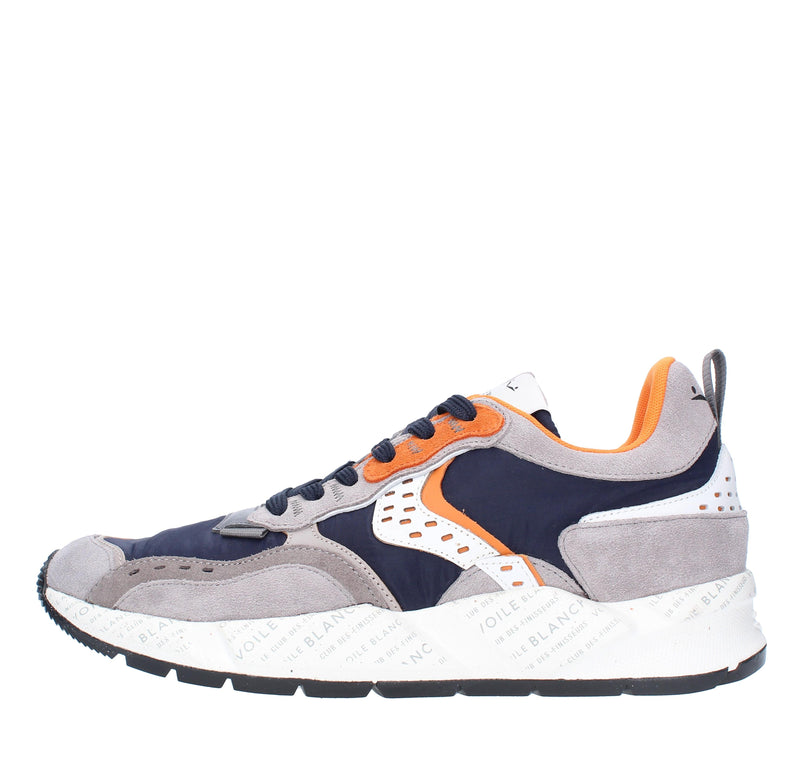 Sneakers in camoscio pelle e tessuto 