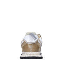 Sneakers in pelle e tessuto 