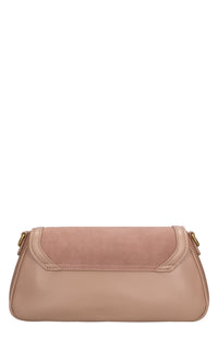 Borsa irregular med. in pelle e camoscio 