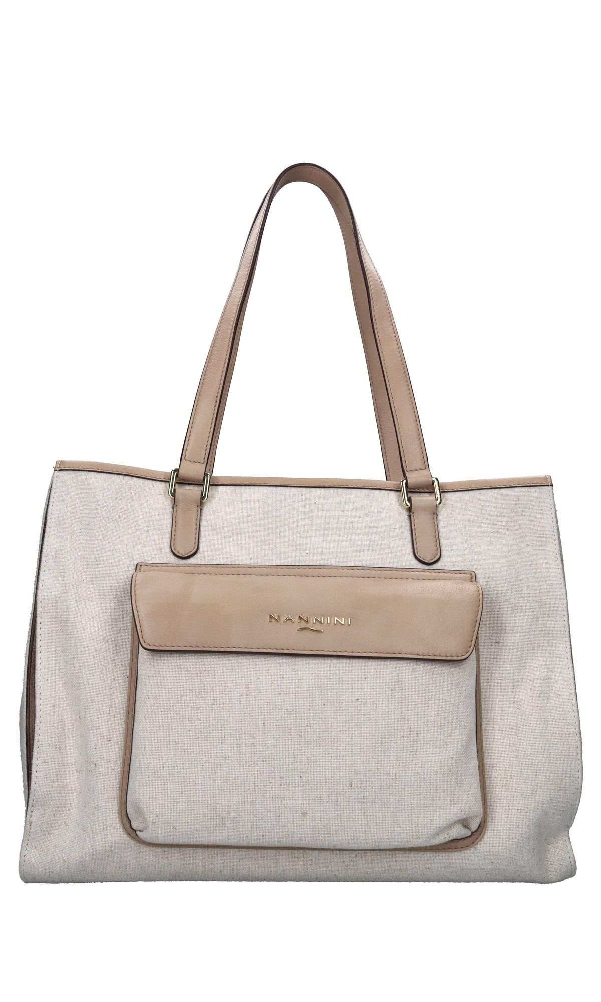Borsa in tessuto e pelle 