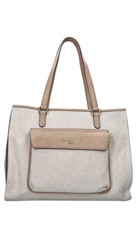 Borsa in tessuto e pelle 