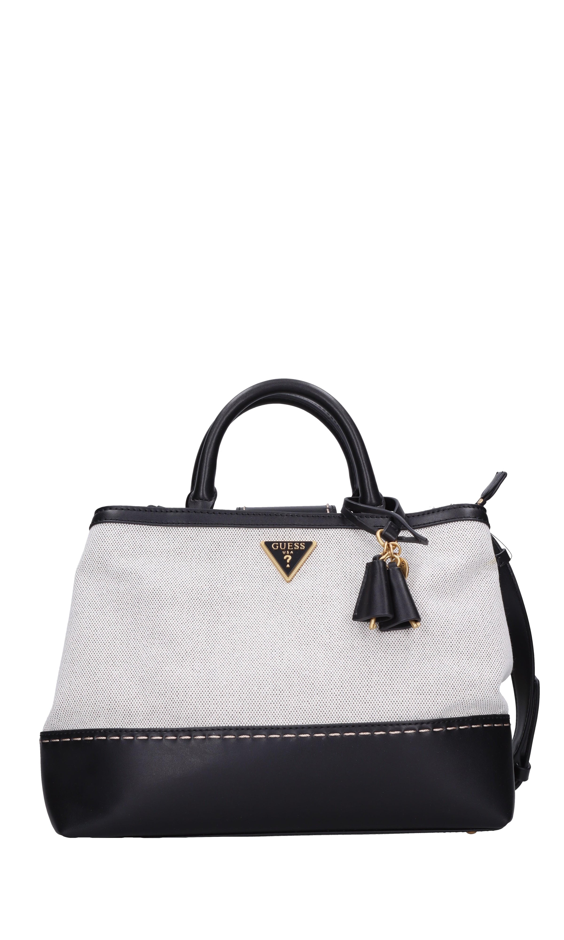 Borsa in ecopelle e tessuto 