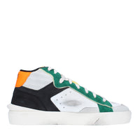 Sneakers in camoscio pelle e tessuto 