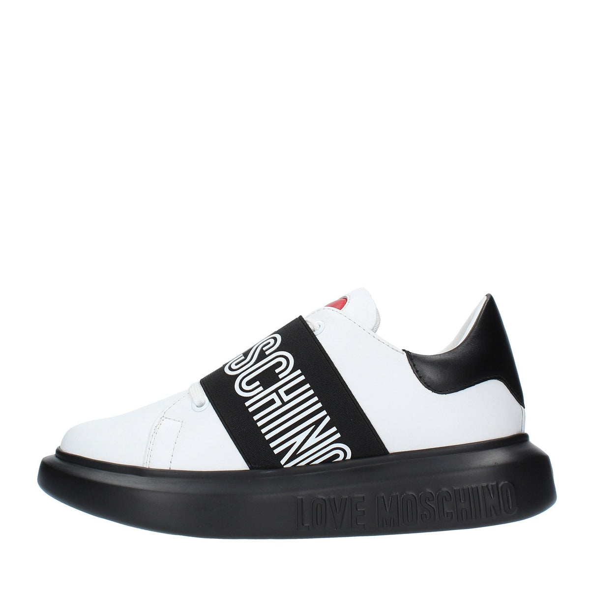 Sneakers in pelle e tessuto 