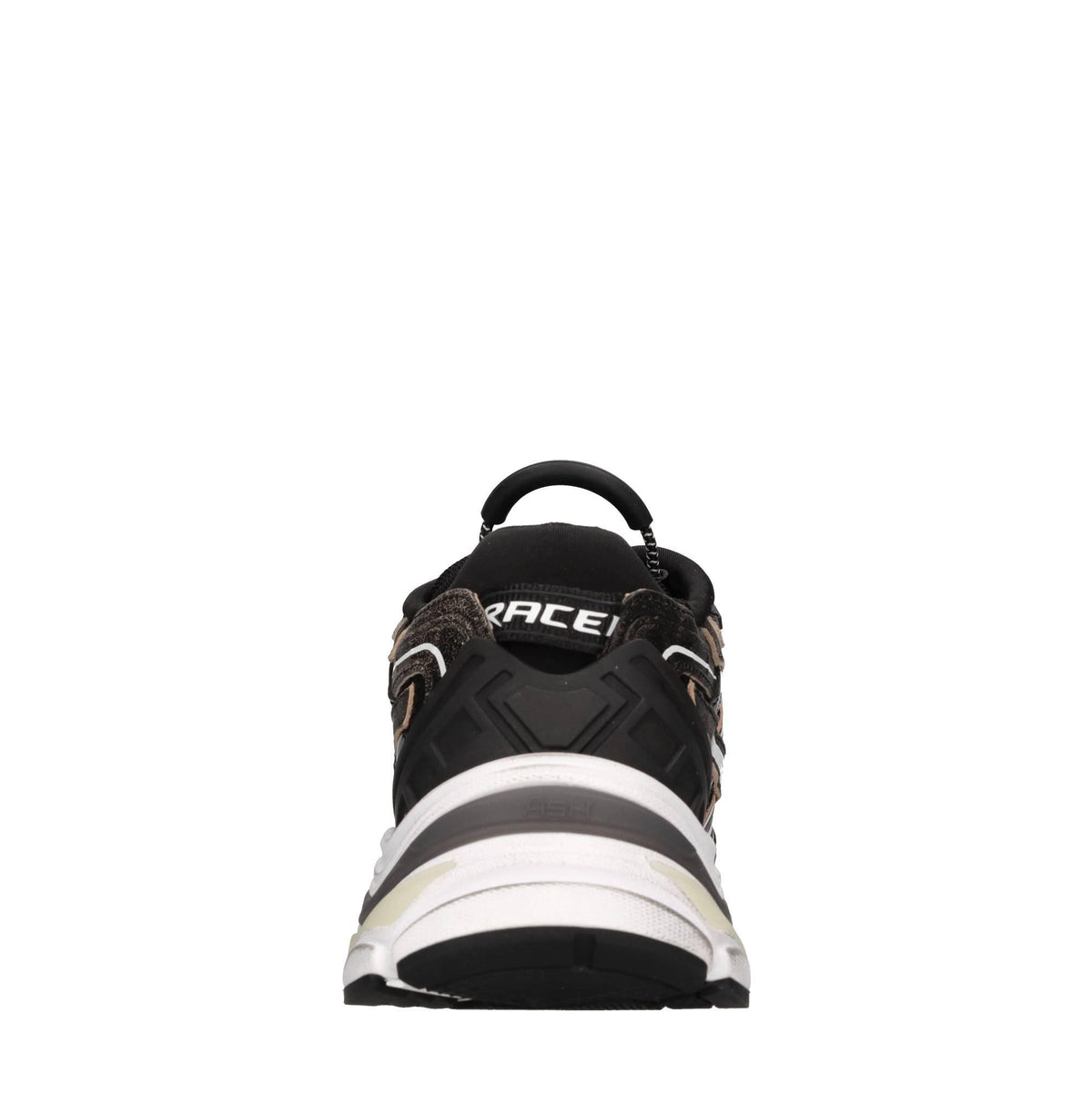 Sneakers in pelle e tessuto 