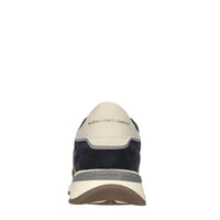 Sneakers in pelle e tessuto 