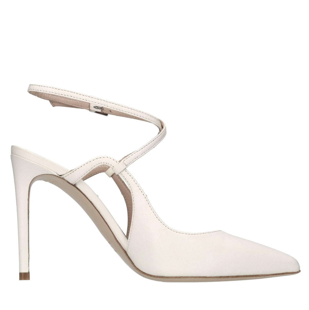 Décolleté slingback in pelle 