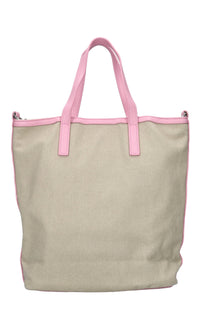 Borsa in ecopelle e tessuto 