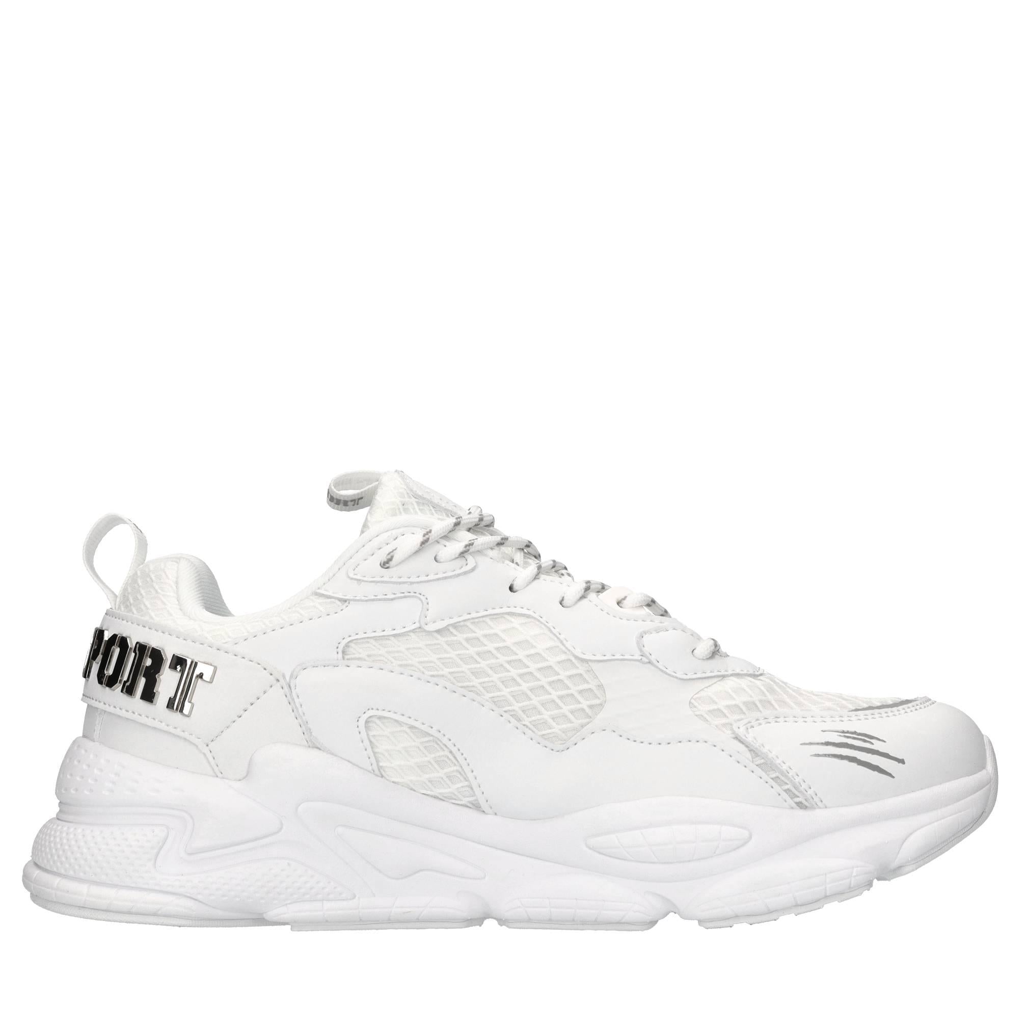 Sneakers in ecopelle e tessuto 