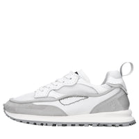 Sneakers in pelle e tessuto 