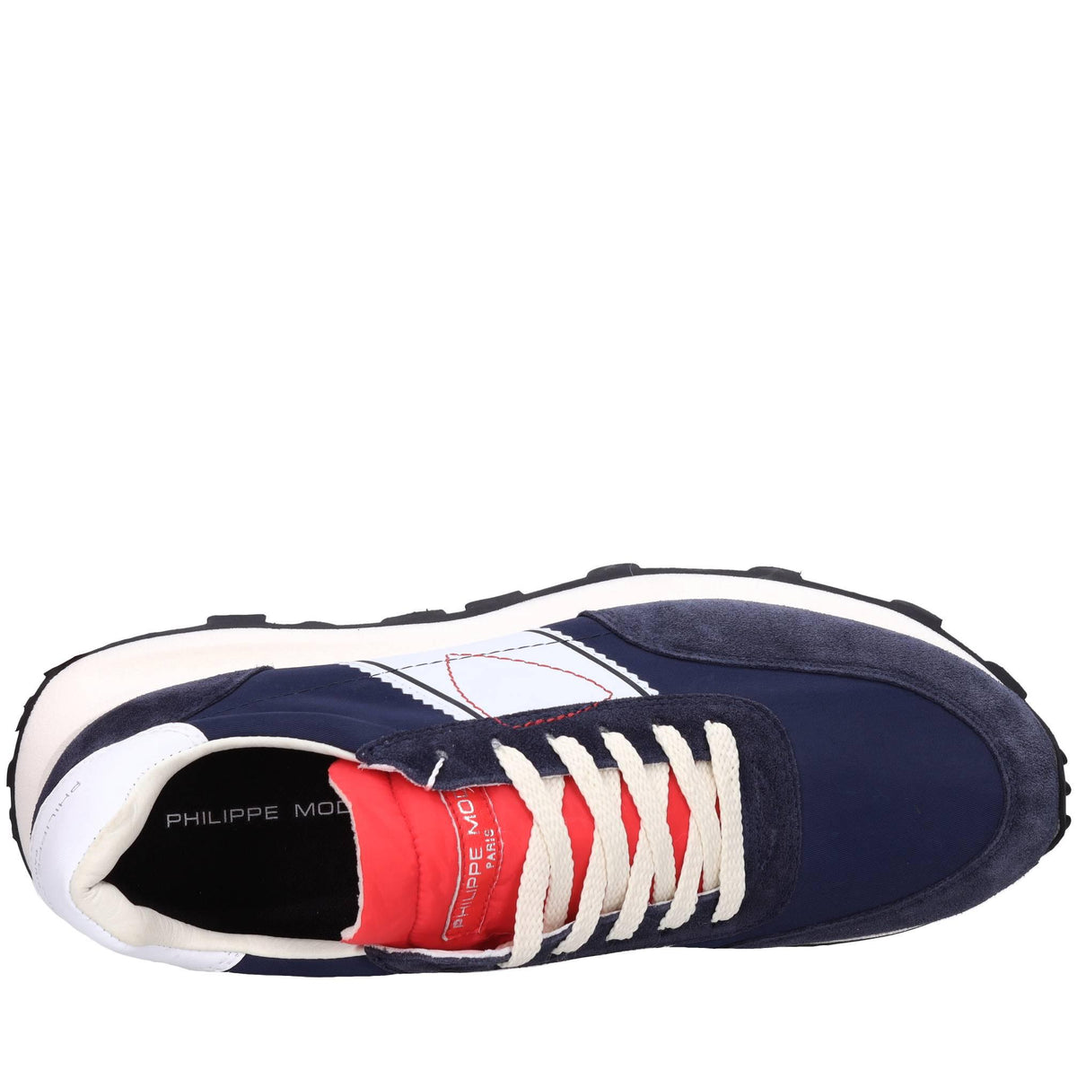 Sneakers in camoscio e tessuto 