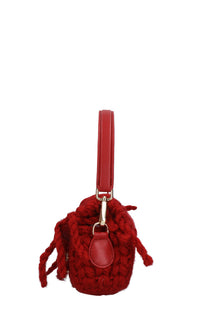 Borsa mini Mia in tessuto e pelle 