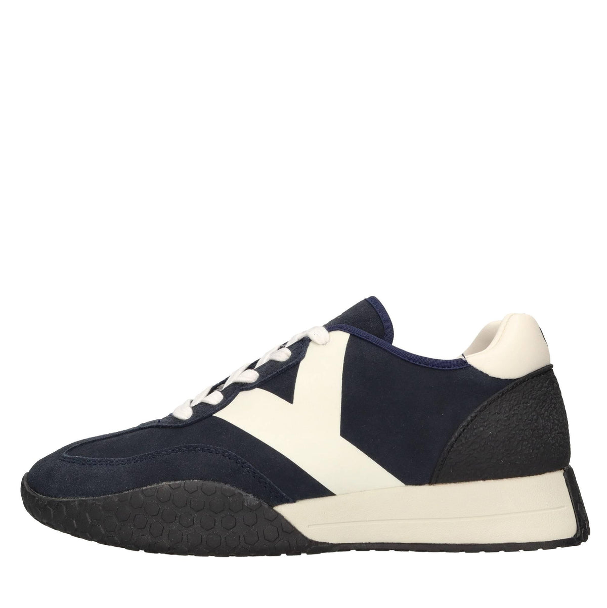 Sneakers in camoscio, tessuto e gomma 