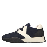 Sneakers in camoscio, tessuto e gomma 