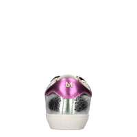 Sneakers in pelle cavallino e glitter 