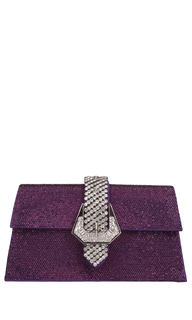 Borsa modello JADE in tessuto e strass 