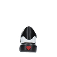 Sneakers in pelle e tessuto 