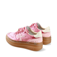 Sneakers in tessuto e inserti in pelle scamosciata 