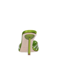 Mules in raso e strass 