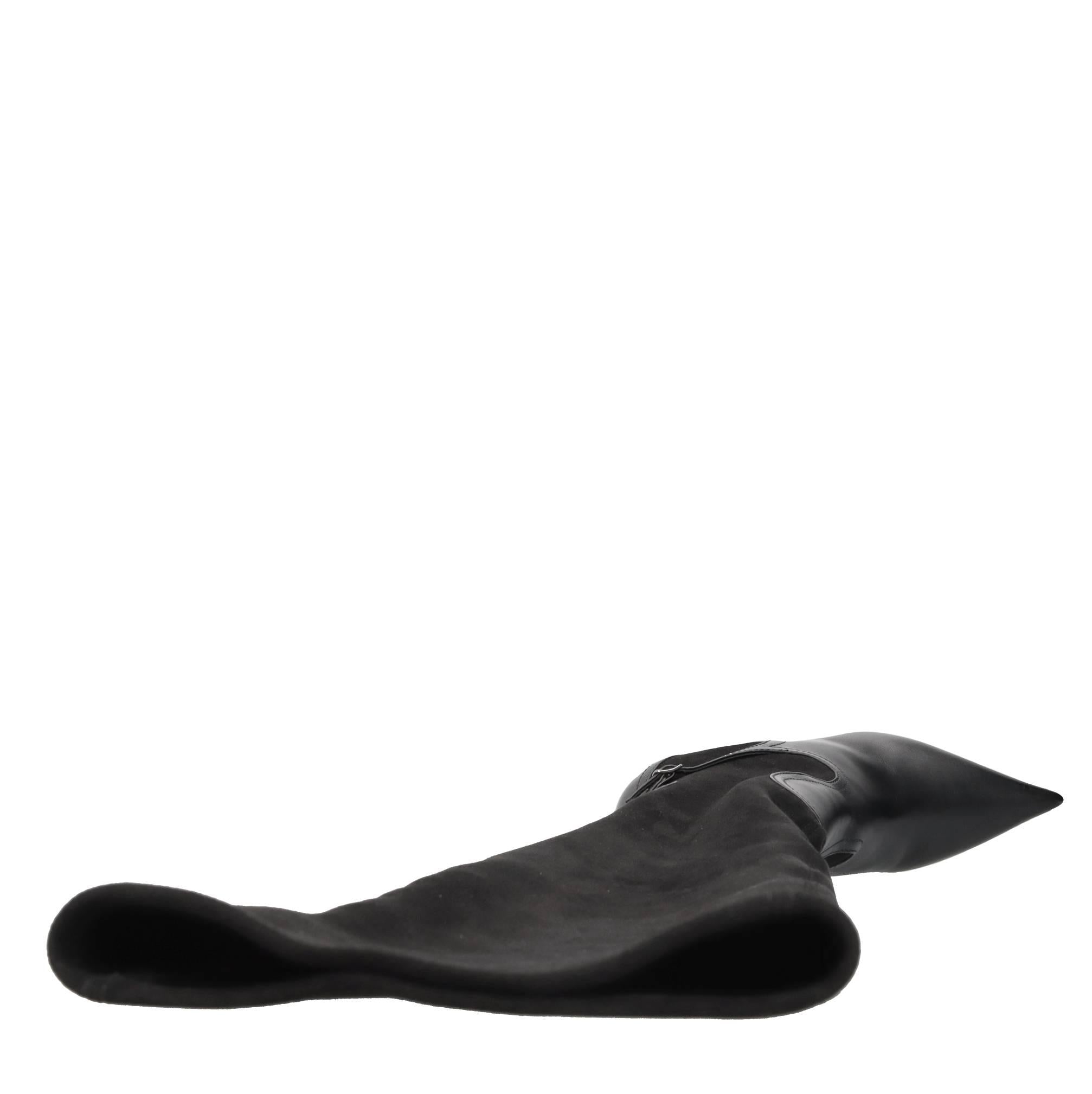 Stivali cuissard Superblade in pelle ed ecocamoscio stretch 