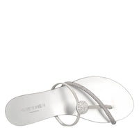 Flat in tessuto e strass 