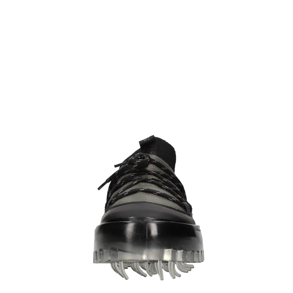 Sneakers in pelle e tessuto 