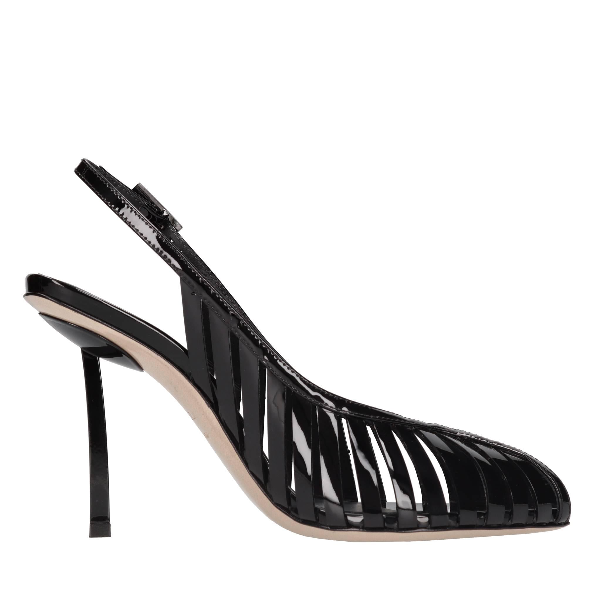 Décoletté slingback modello Cage in vernice 