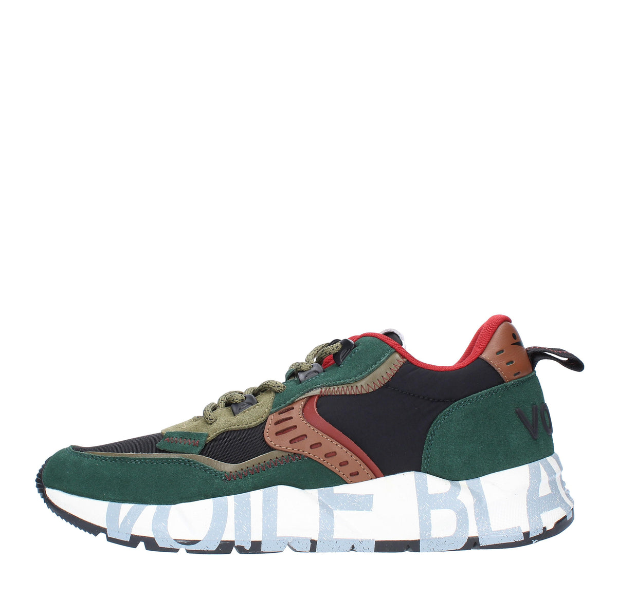 Sneakers in camoscio pelle e tessuto 