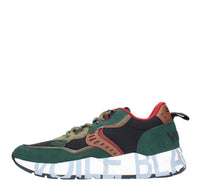 Sneakers in camoscio pelle e tessuto 