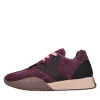 Sneakers in camoscio e glitter 