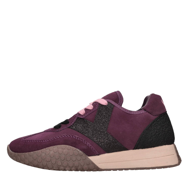 Sneakers in camoscio e glitter 