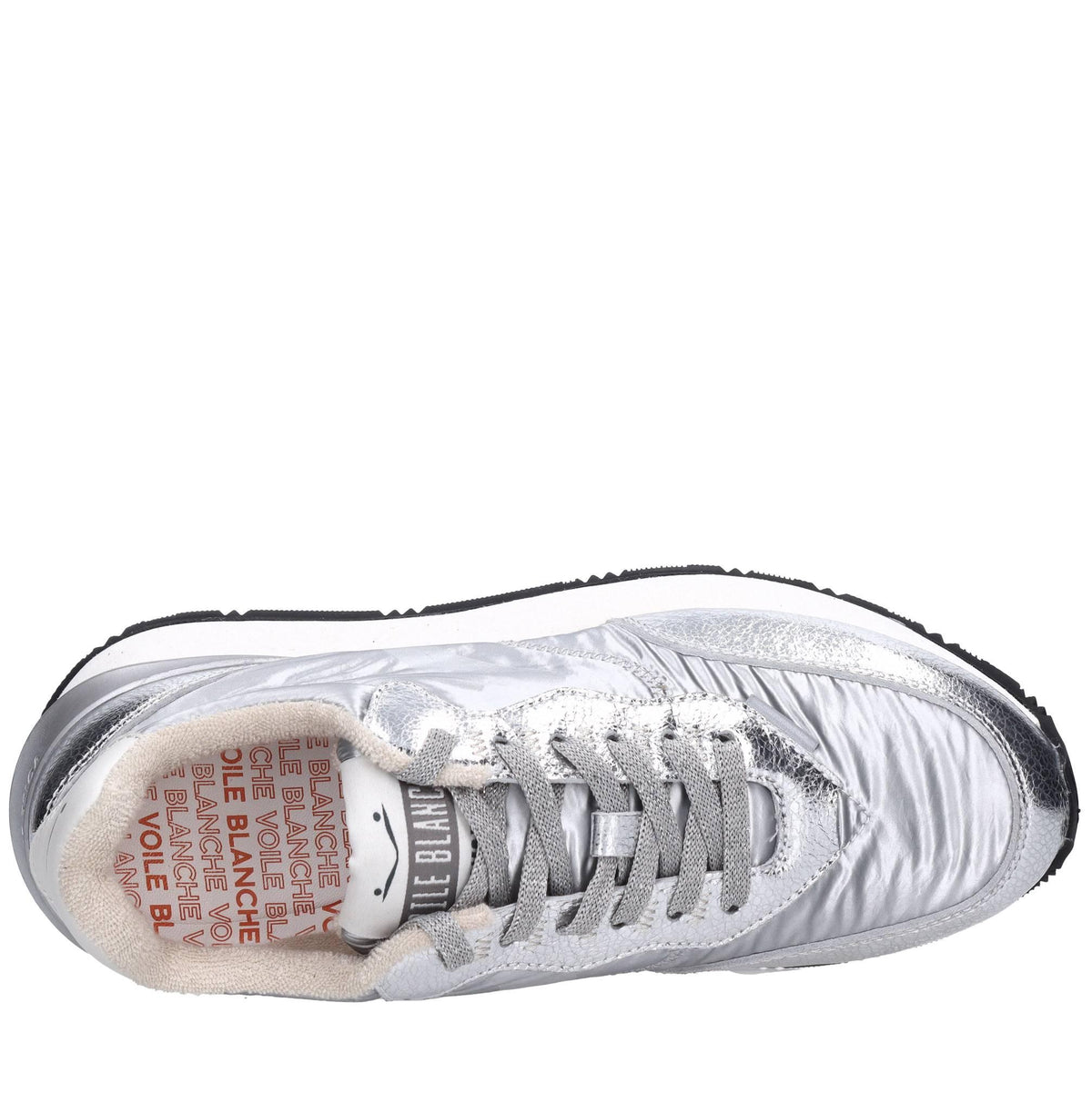 Sneakers in pelle e tessuto 