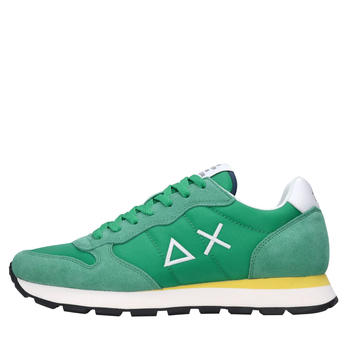 Sneakers in camoscio e tessuto 
