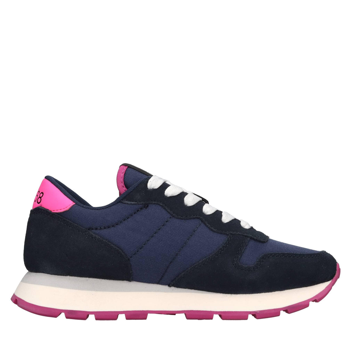 Sneakers in camoscio e tessuto 