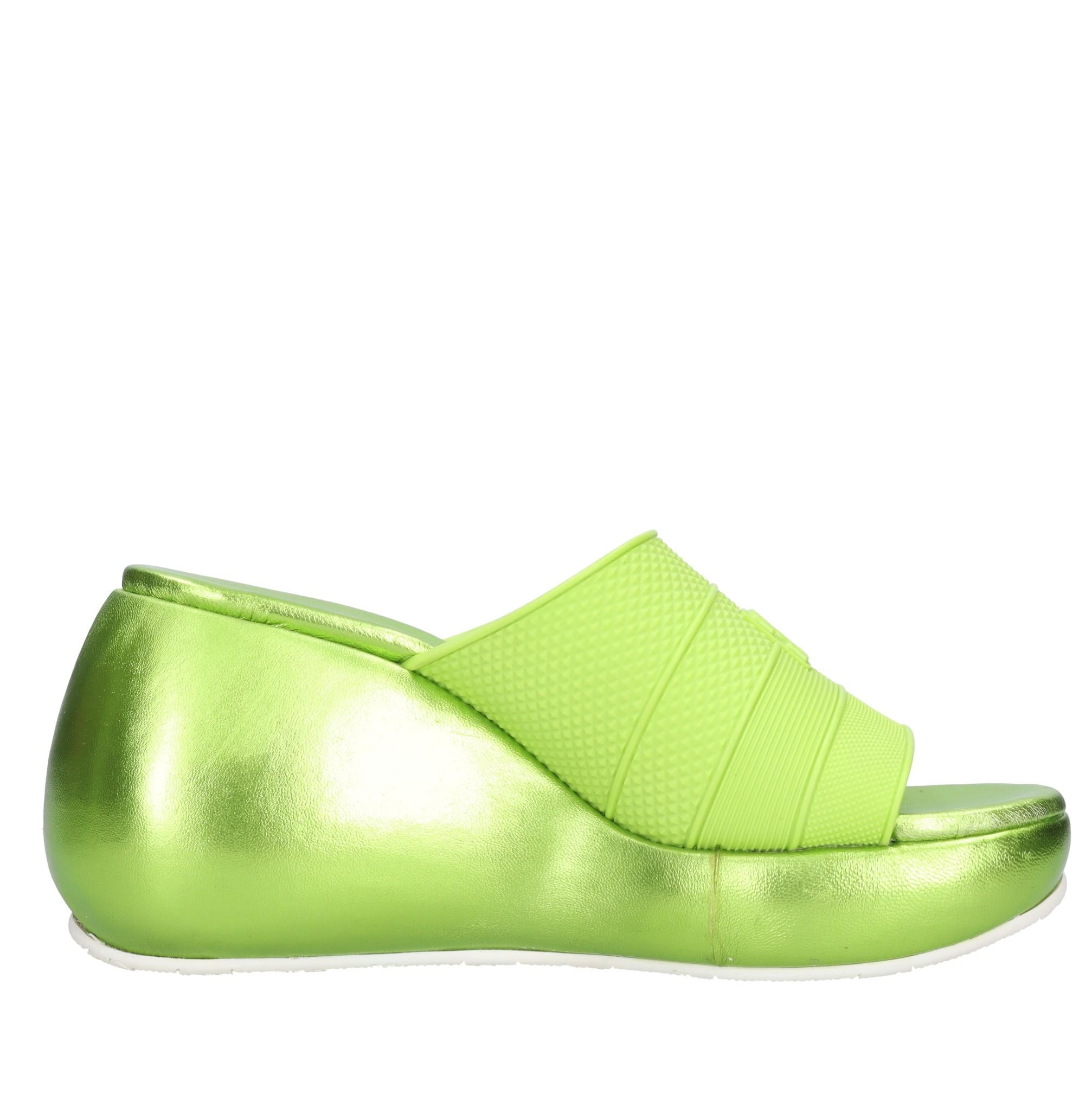 Mules Zeppa in pelle e gomma 