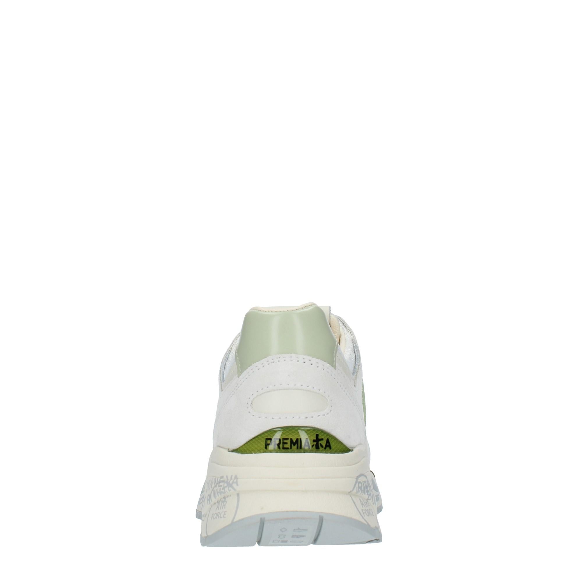 Sneakers in pelle, camoscio e tessuto 