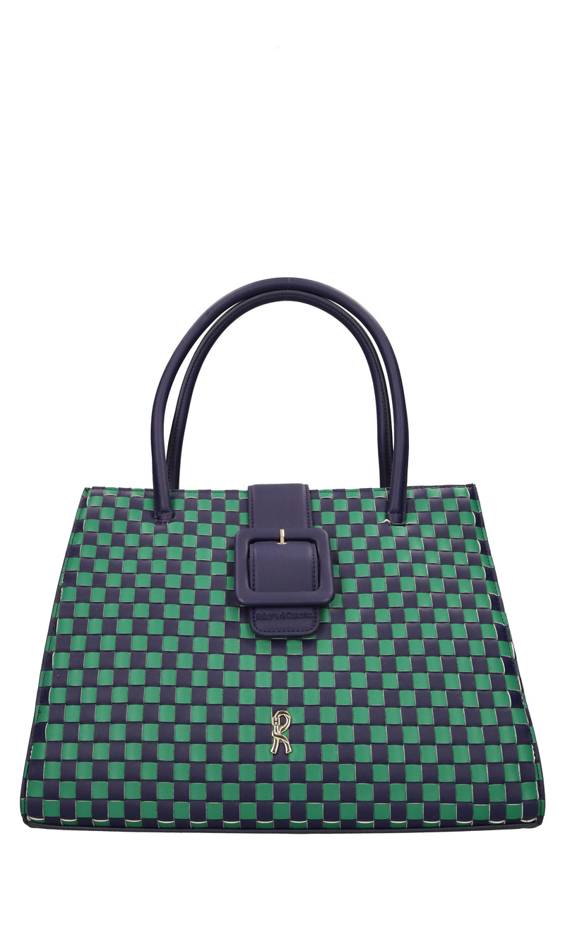 Borsa Peggy Tote in ecopelle intrecciata 