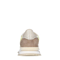 Sneakers in pelle e tessuto 