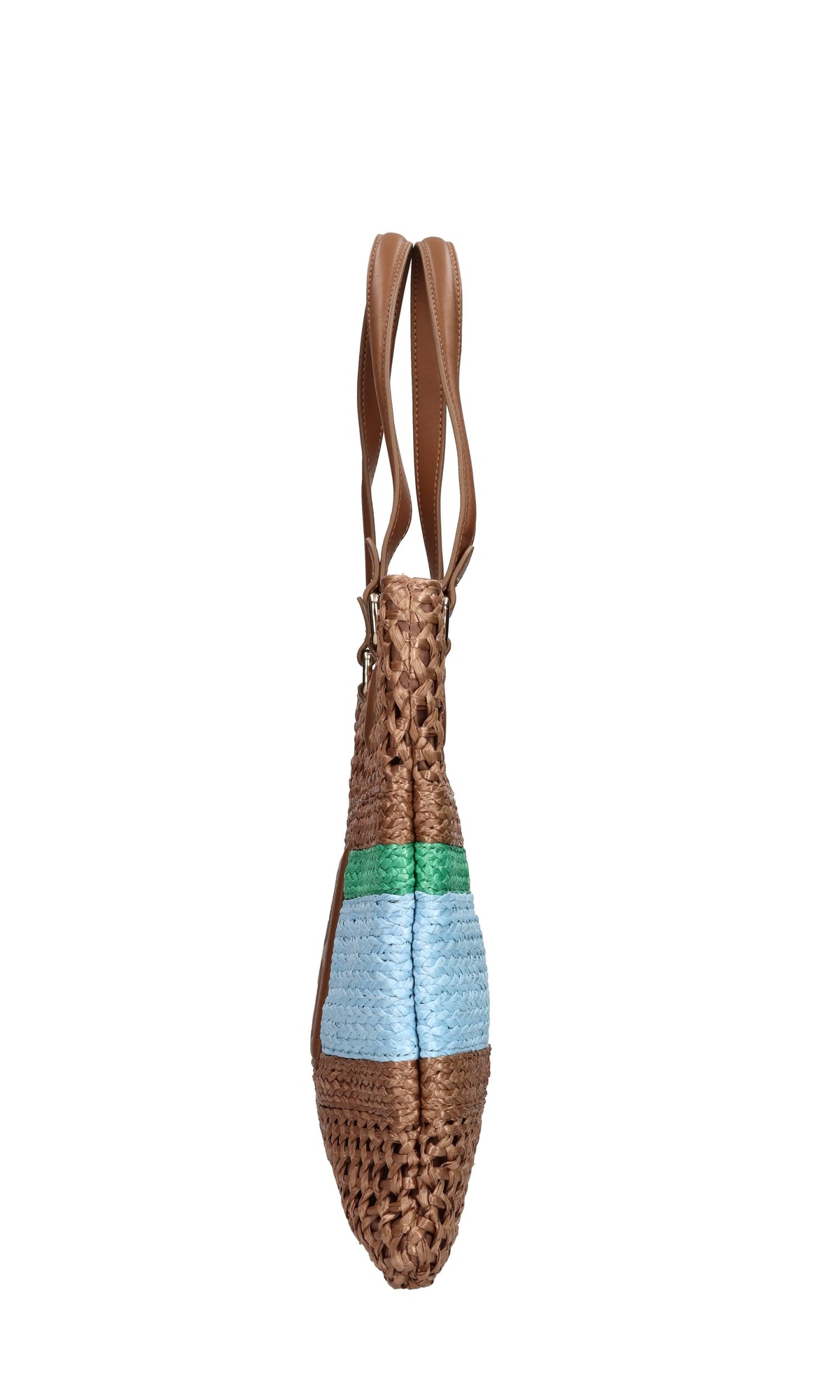 Borsa Glory in rafia ed ecopelle 