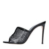 LE SILLA Mules in pelle tessuto e PVC