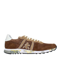 Sneakers in camoscio e tessuto 