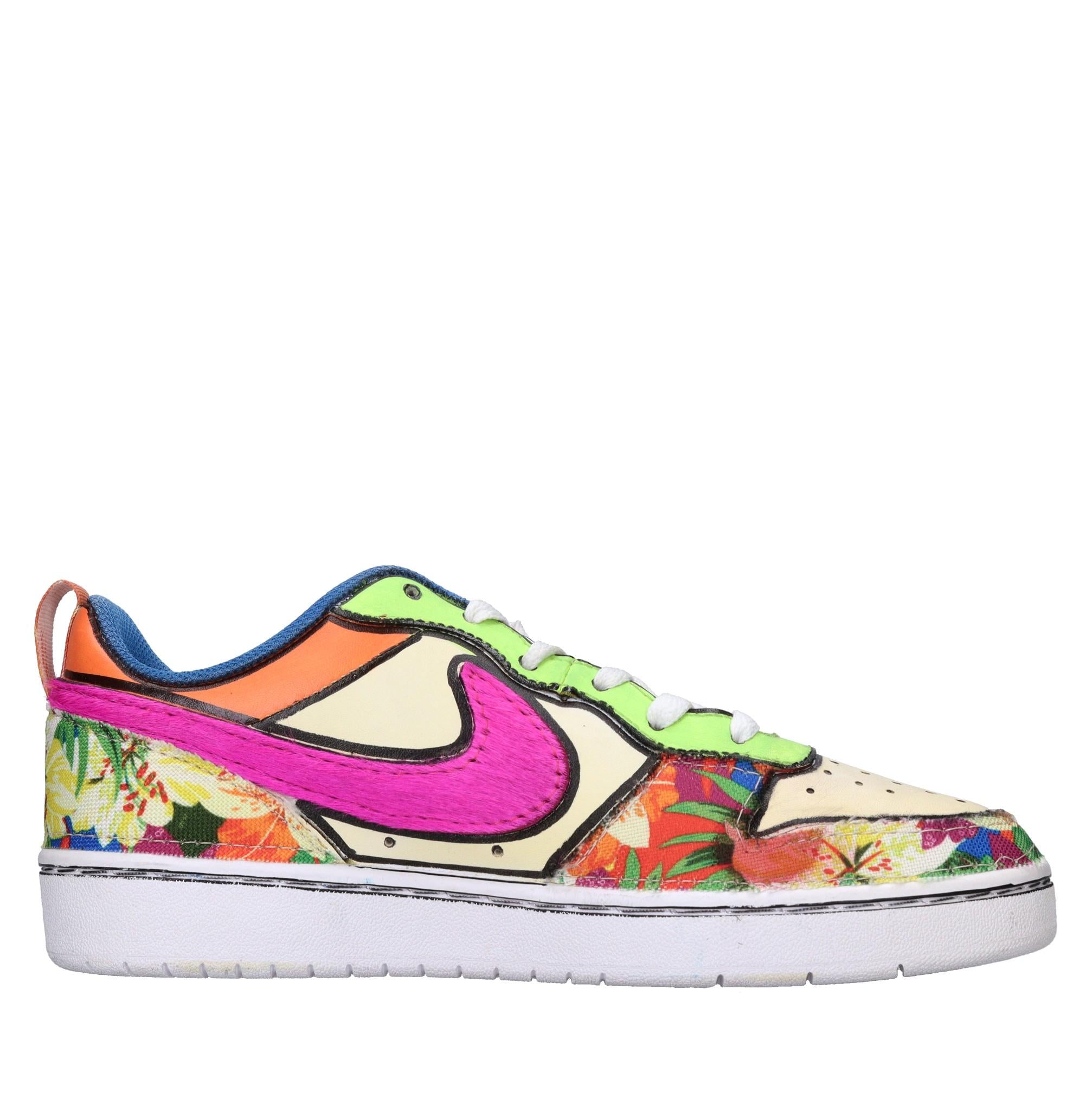 Sneakers in ecopelle e tessuto 
