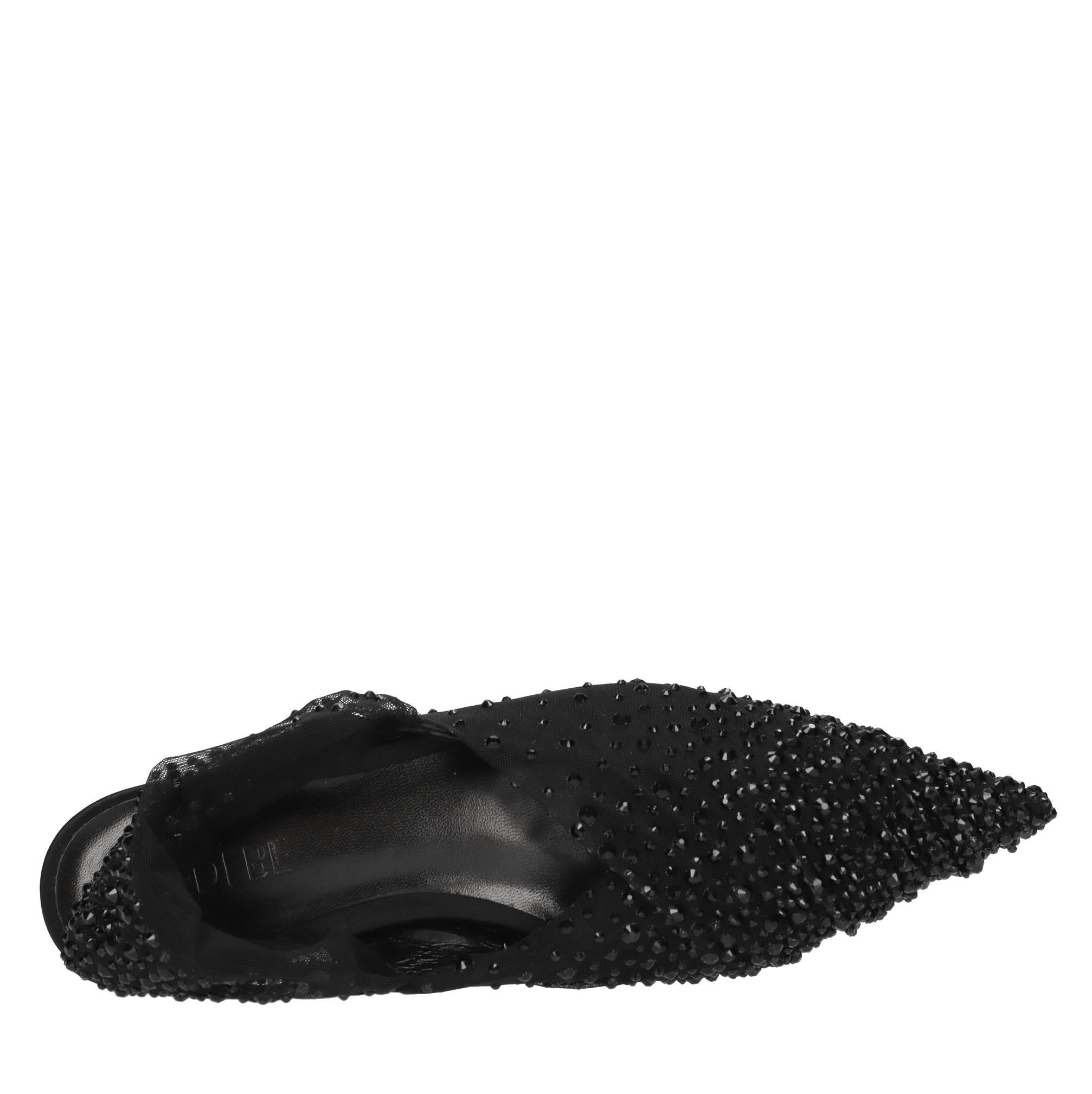 Ballerine slingback in tulle e strass 