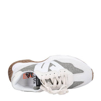 Sneakers in tessuto e camoscio 