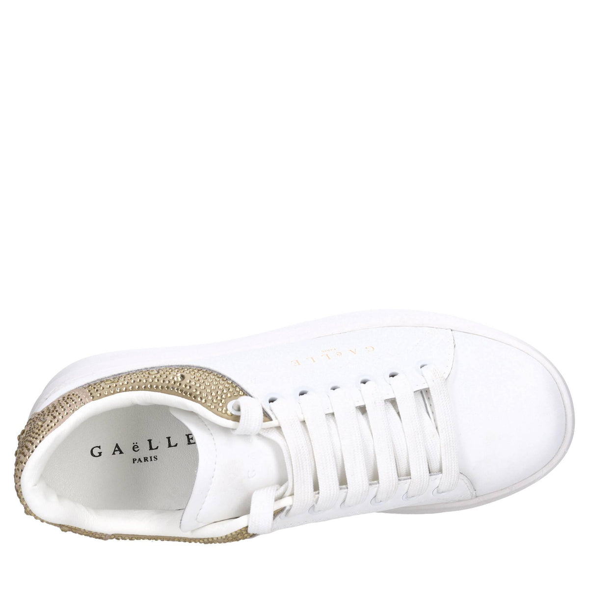Sneakers in pelle e strass 