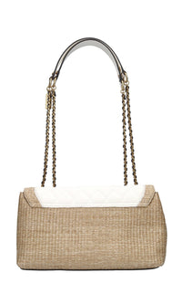 Borsa in ecopelle e rafia 