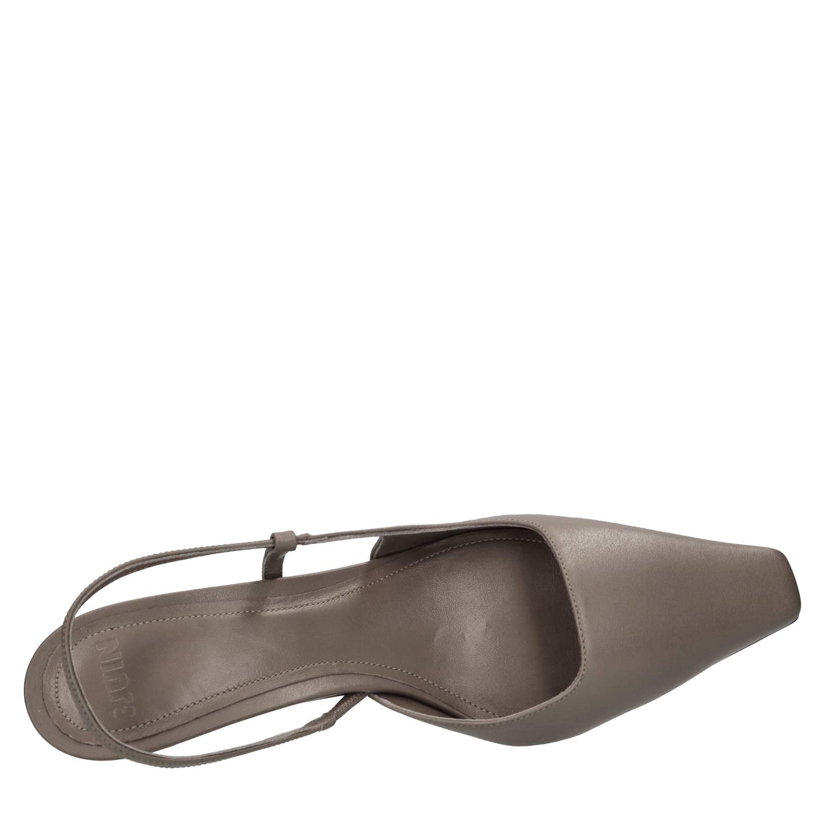 Décolleté slingback in pelle 