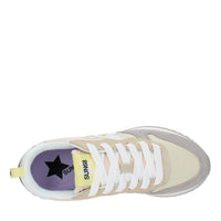 Sneakers in pelle camoscio e tessuto 